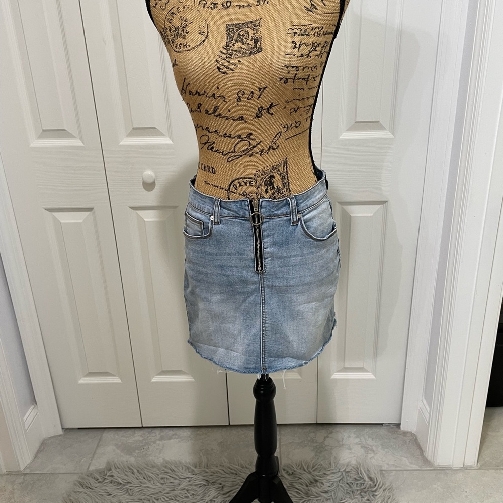 Denim Blvd Los Angeles Denim Mini Skirt